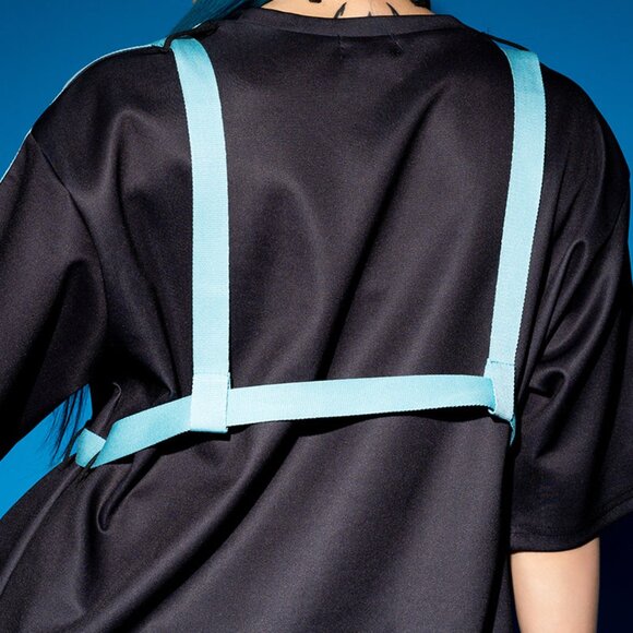 NEW ACDC RAG - Error Code Cyberpunk Tech Oversized Black Blue Tee - Picture 6 of 10